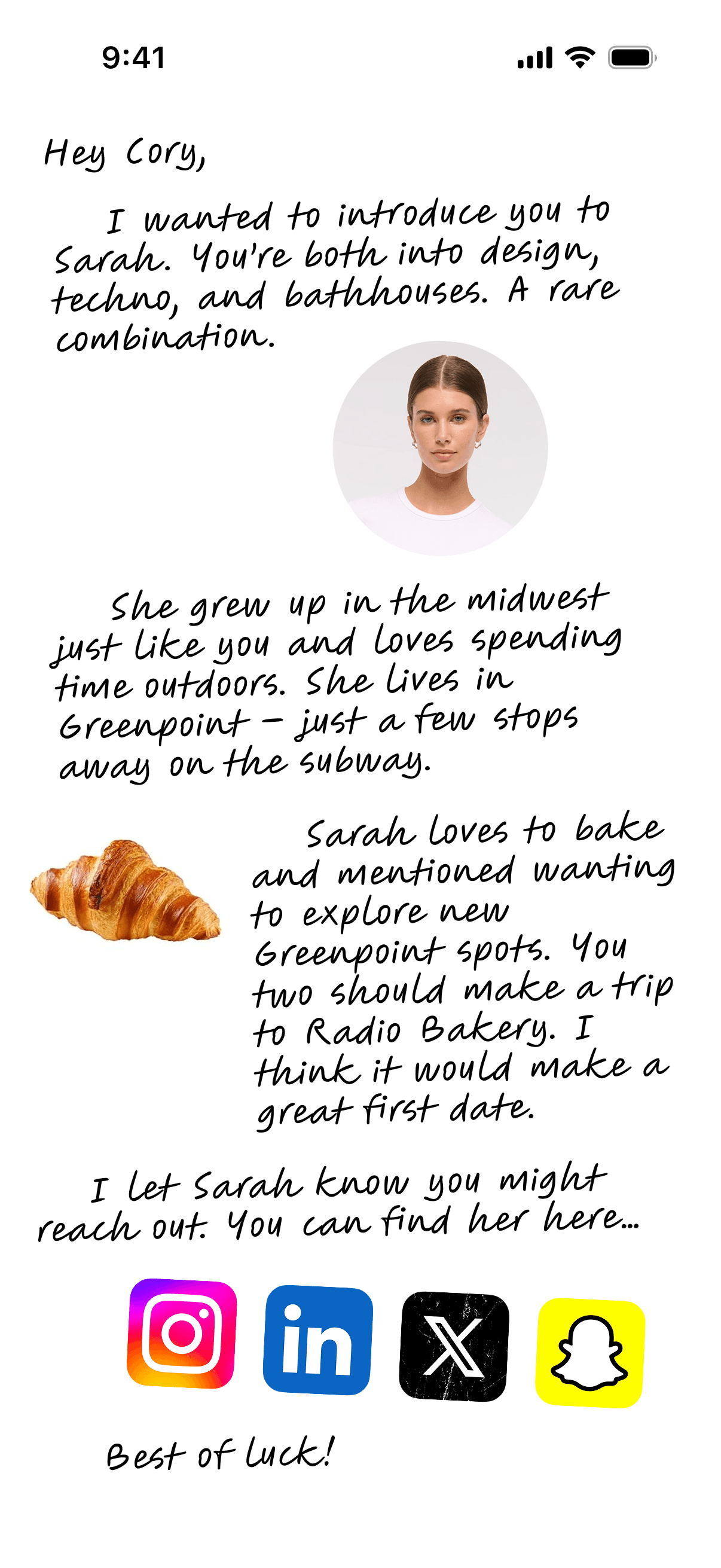 AI-generated note explaining why you were matched.