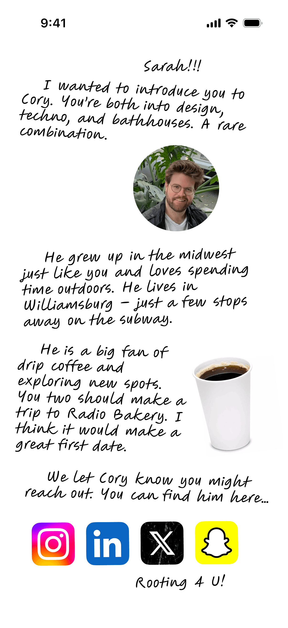 AI-generated note explaining why you were matched.